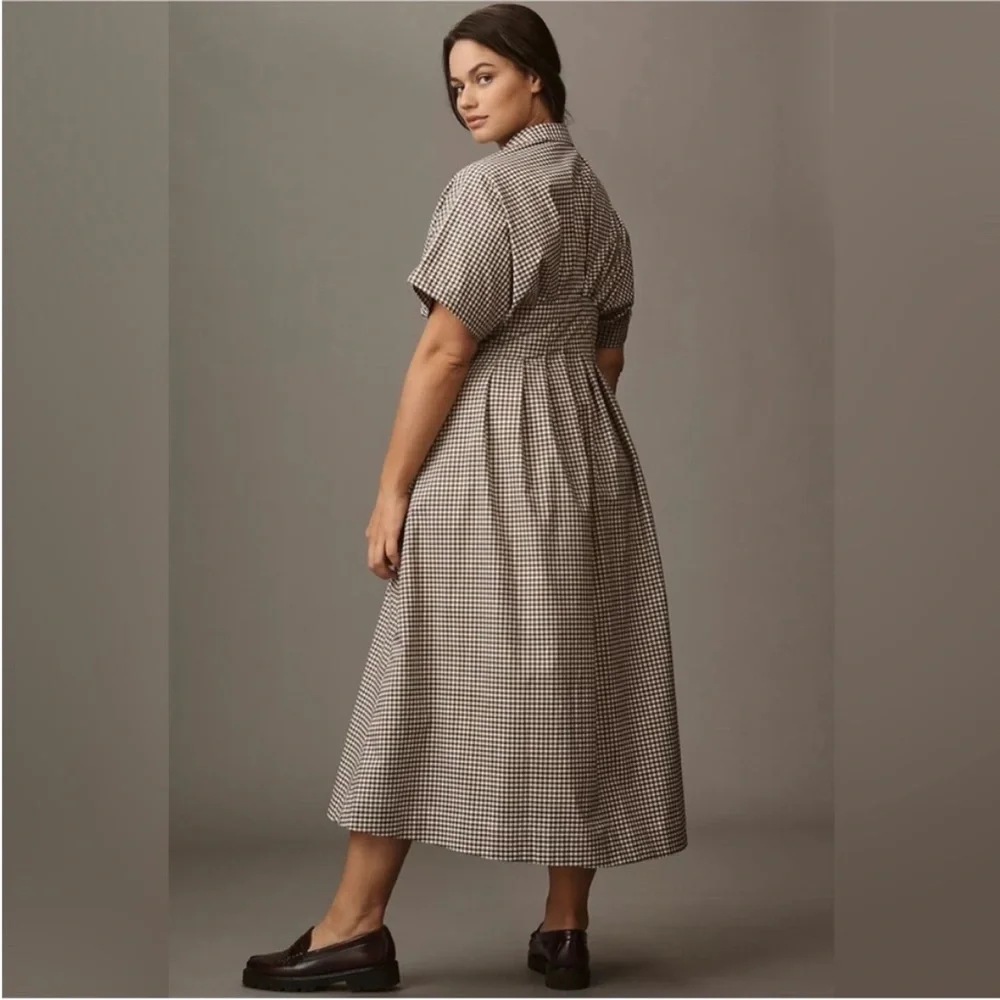 Anthropologie The Tobie Studded Shirt Dress by Exquise - Picture 6 of 12